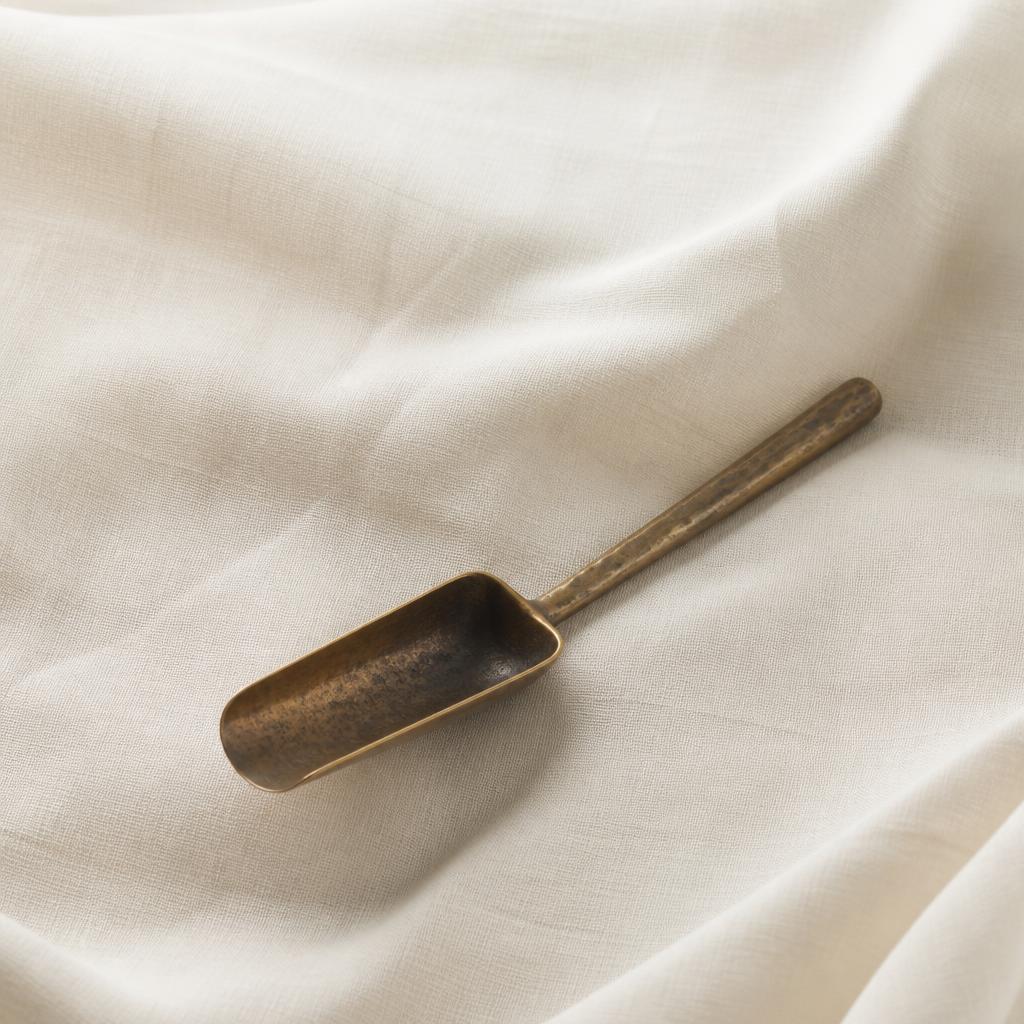Hand-forged brass scoop